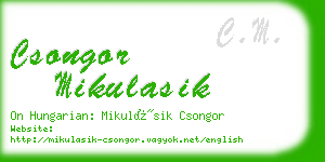 csongor mikulasik business card